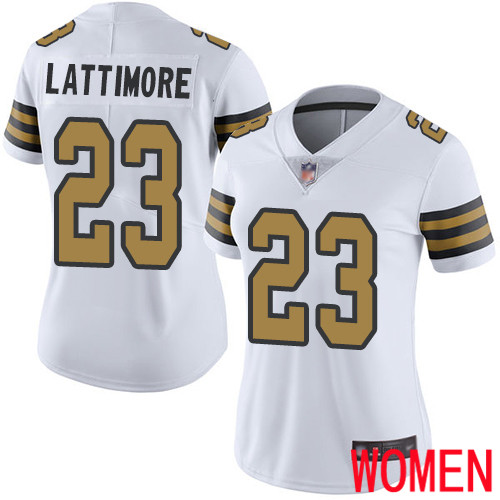 New Orleans Saints Limited White Women Marshon Lattimore Jersey NFL Football #23 Rush Vapor Untouchable Jersey